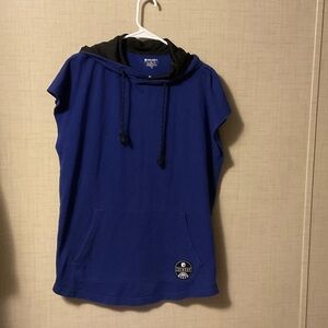 Blue and Black Women's Hoodie